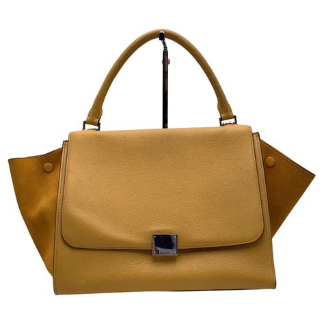 celine trapeze yellow|Celine .